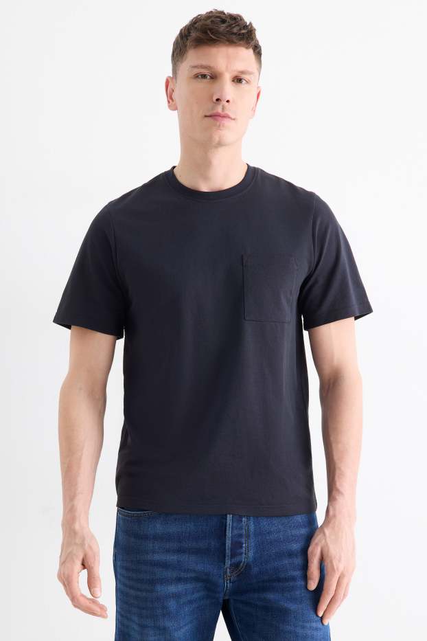 Men - T-shirt - regular fit - dark blue