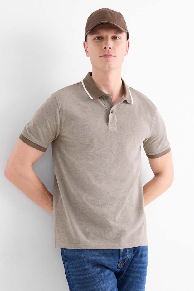 Herren - Poloshirt - Regular Fit - beige