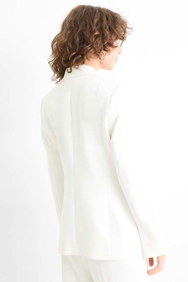 Mujer - Americana de oficina - entallada - blanco roto