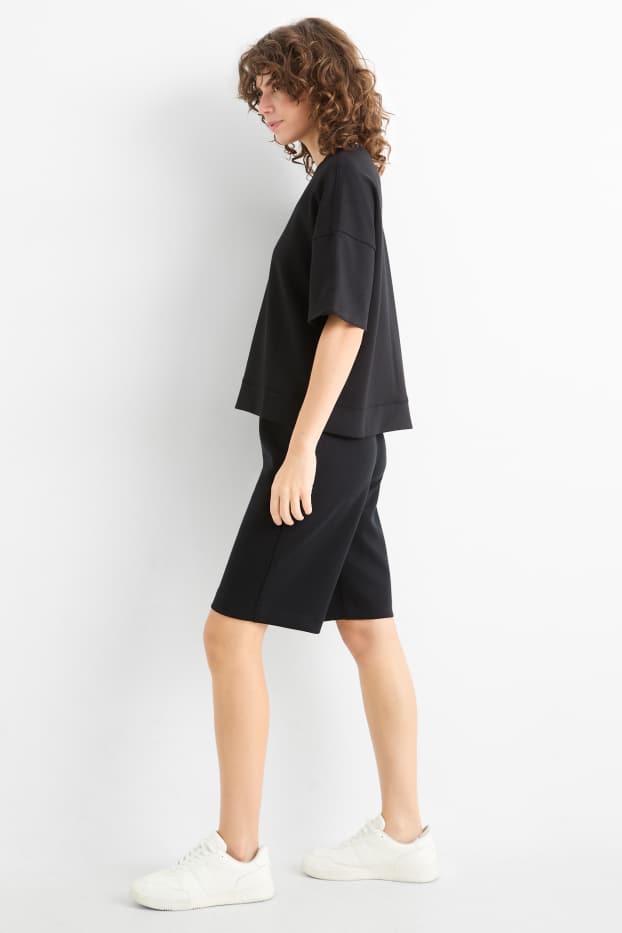 Dámské - Teplákové bermudy - černá