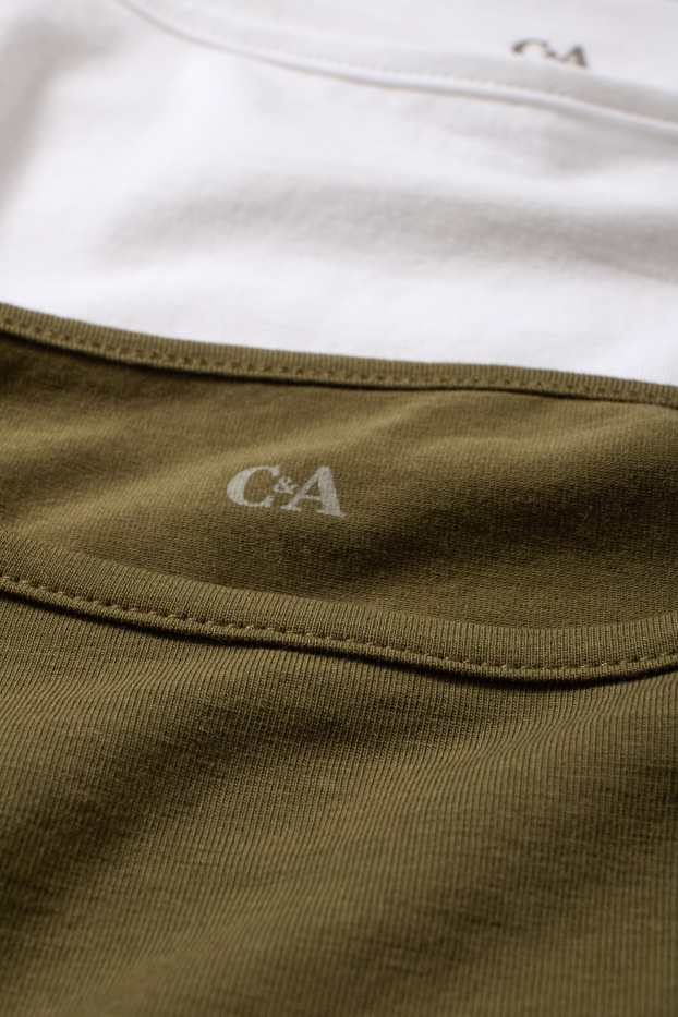 Women - Multipack of 2 - top - white / dark green