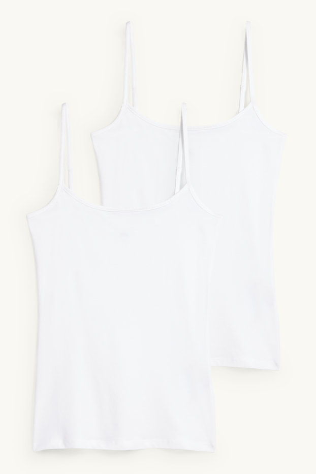 Damen - Multipack 2er - Top - weiss