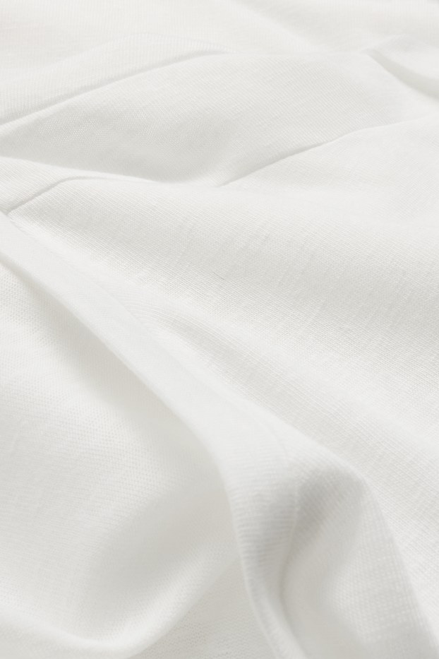 Femmes - T-shirt à col V - relaxed fit - blanc