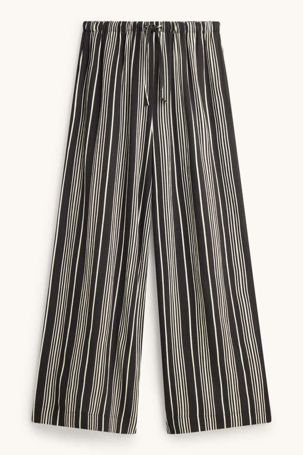 Nena - Pantalons de tela - de ratlles - blanc/negre