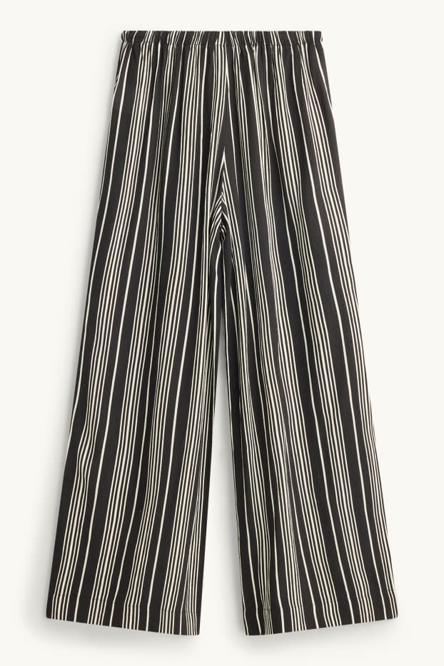 Nena - Pantalons de tela - de ratlles - blanc/negre