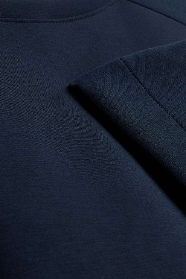 Femei - Bluză de molton supradimensionată - albastru închis