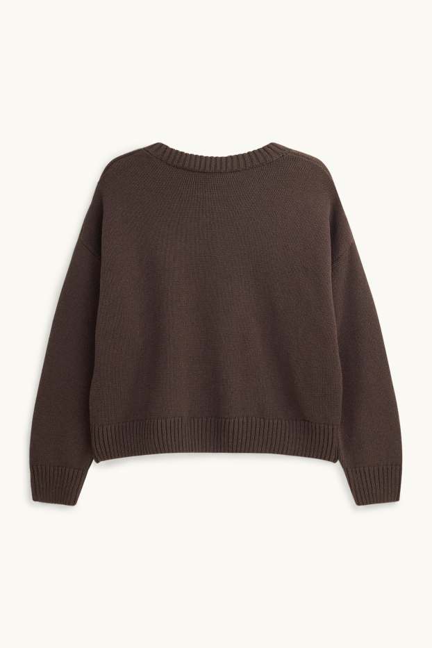 Damen - Pullover - dunkelbraun