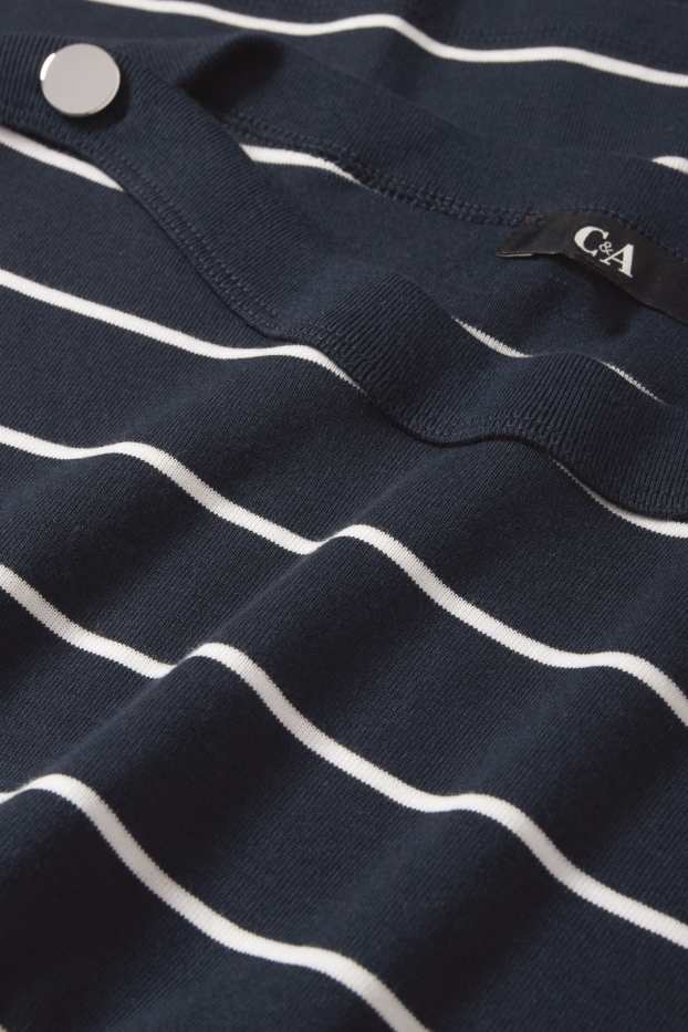 Donna - T-shirt - regular fit- a righe - blu scuro