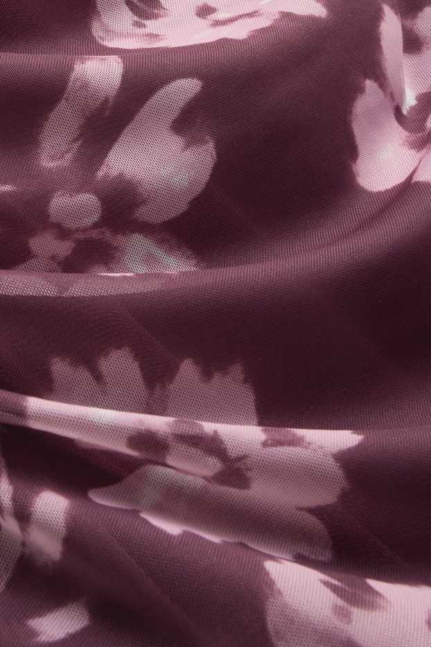 Femmes - Body - filet - à fleurs - violet