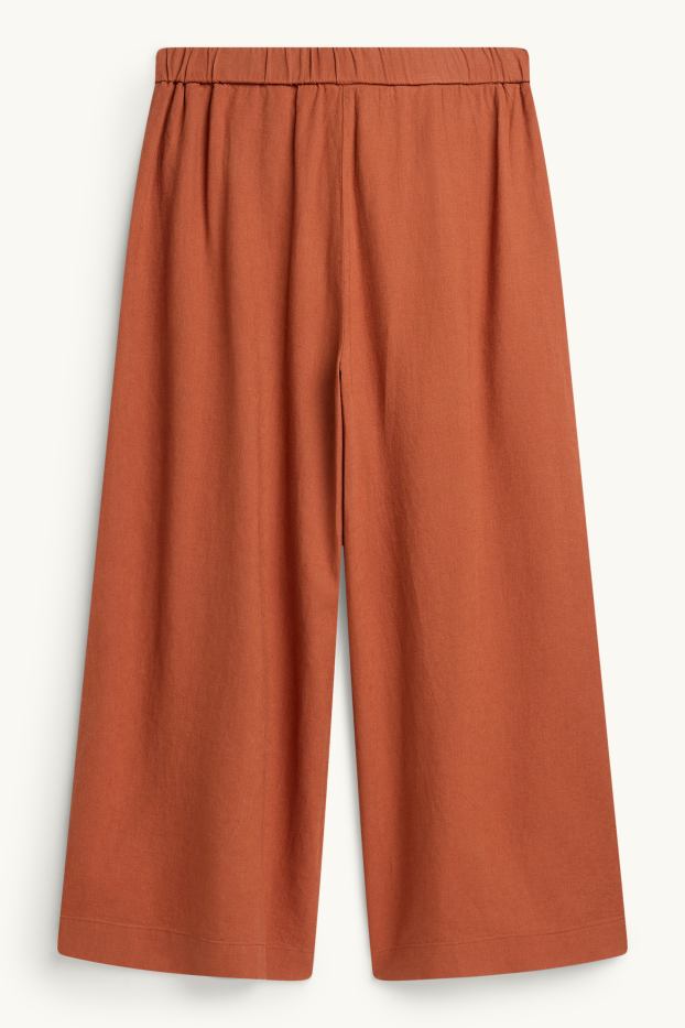 Damen - Culotte - Mid Waist - Wide Leg - terracotta