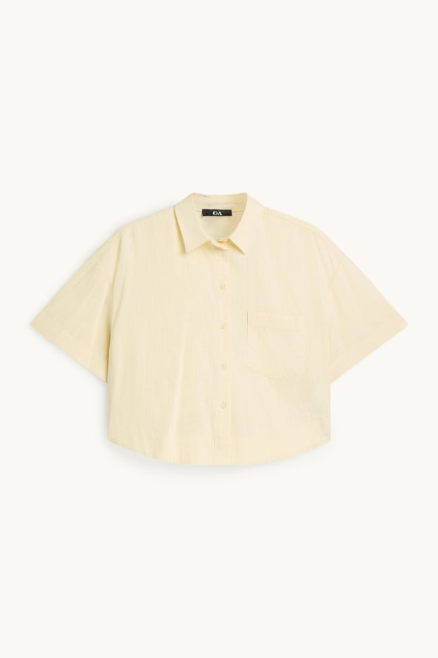 Femei - Bluză tip cămașă - crem