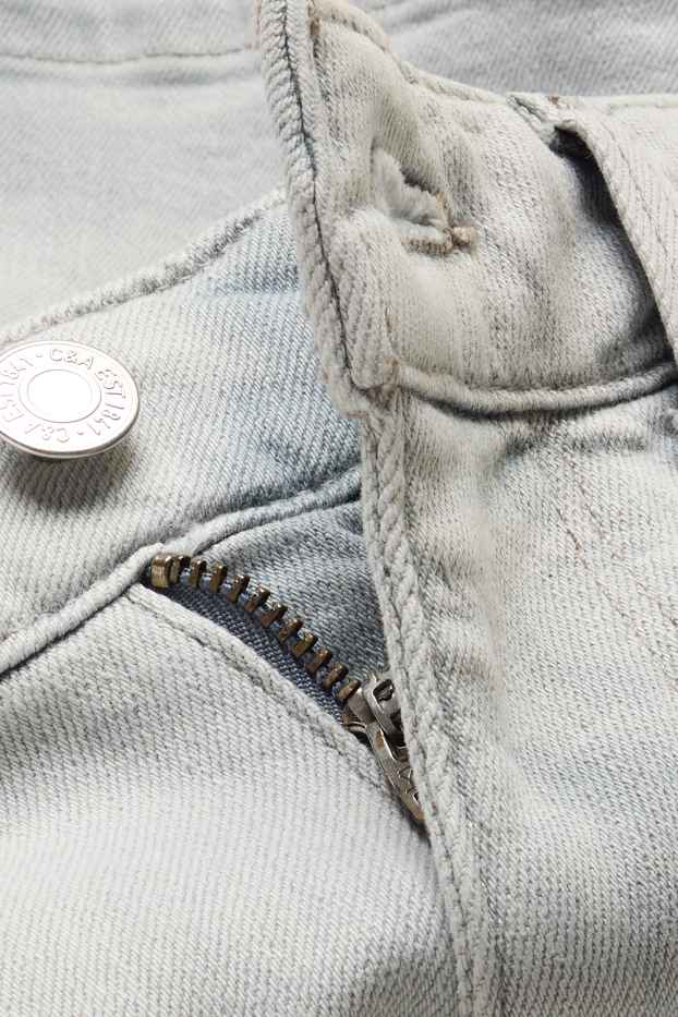 Dona - Pantalons curts mom - high waist - texà gris