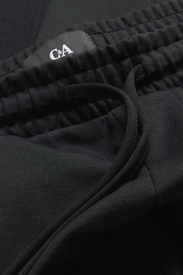 Hommes - Short cargo en molleton - noir