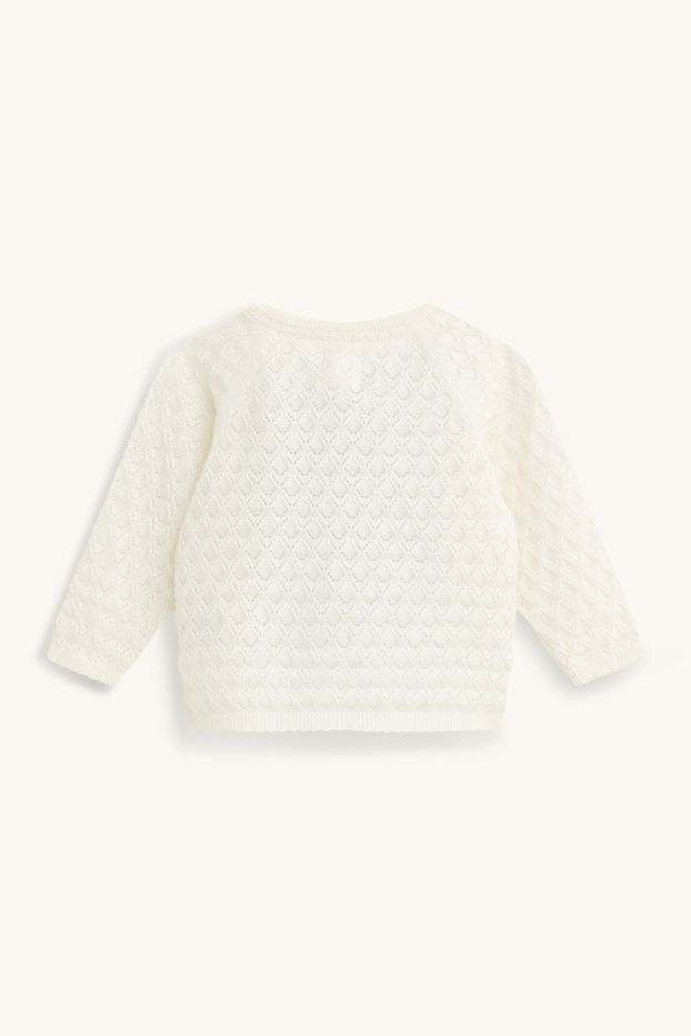 Baby Mädchen - Baby-Strickjacke - cremeweiss