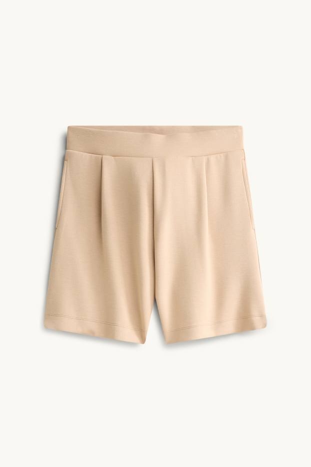 Mujer - Shorts - mid waist - beis