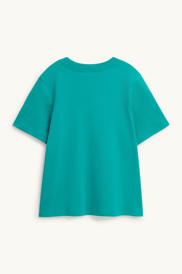 Donna - T-shirt - regular fit - petrolio