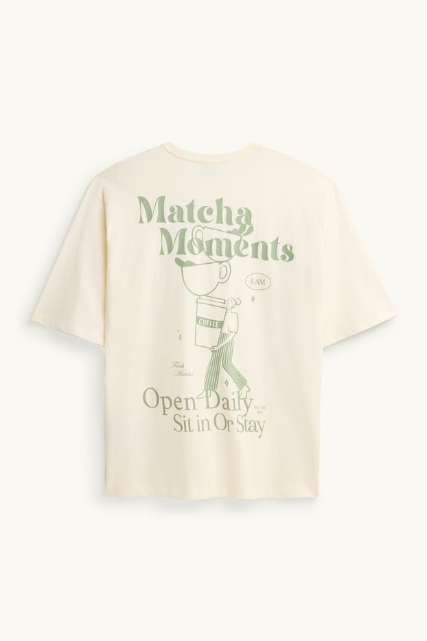 Dámské - Tričko - relaxed fit - krémové barvy