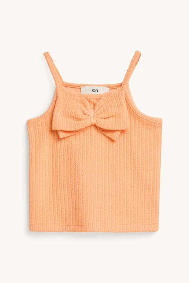 Children Girls - Top - textured - orange