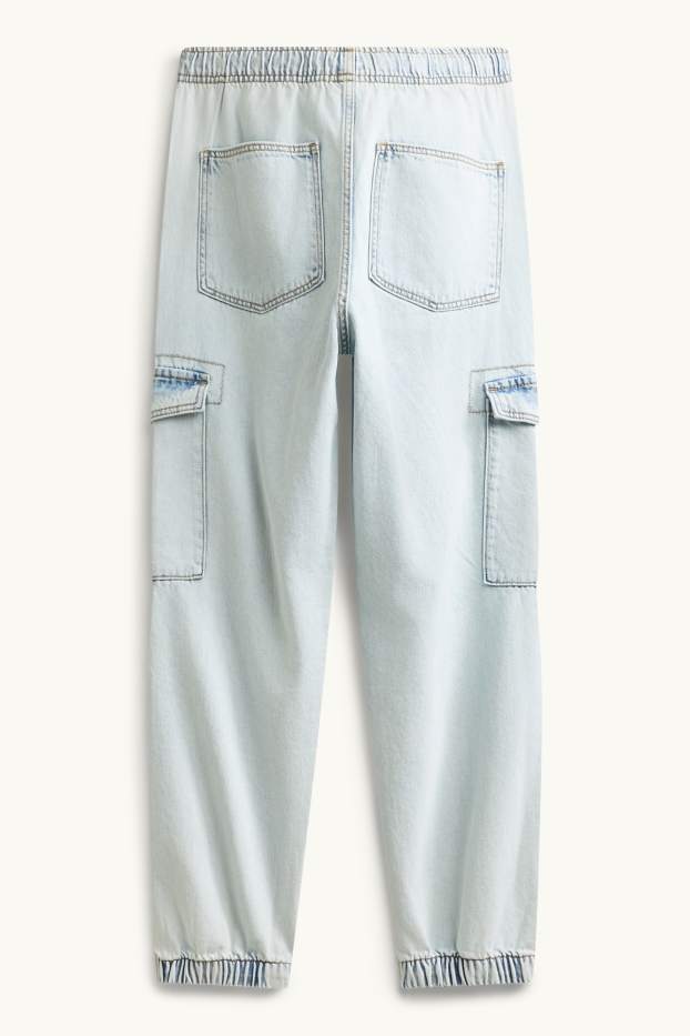 Niños - Jeans cargo - vaqueros - azul claro