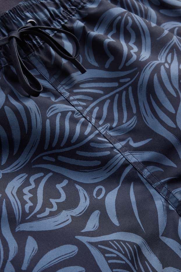 Bărbați - Șort de baie - cu model - albastru închis