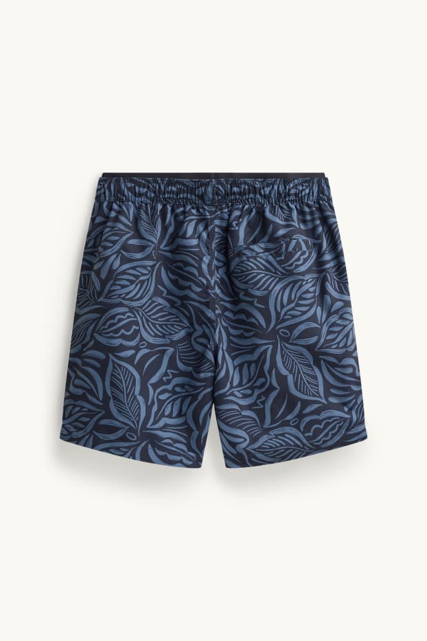 Bărbați - Șort de baie - cu model - albastru închis