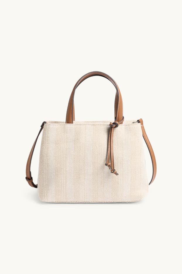 Femmes - Petit cabas à bandoulière amovible - beige