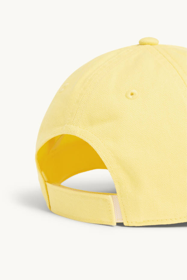 Děti - dívky - Květina - kšiltovka - světle žlutá