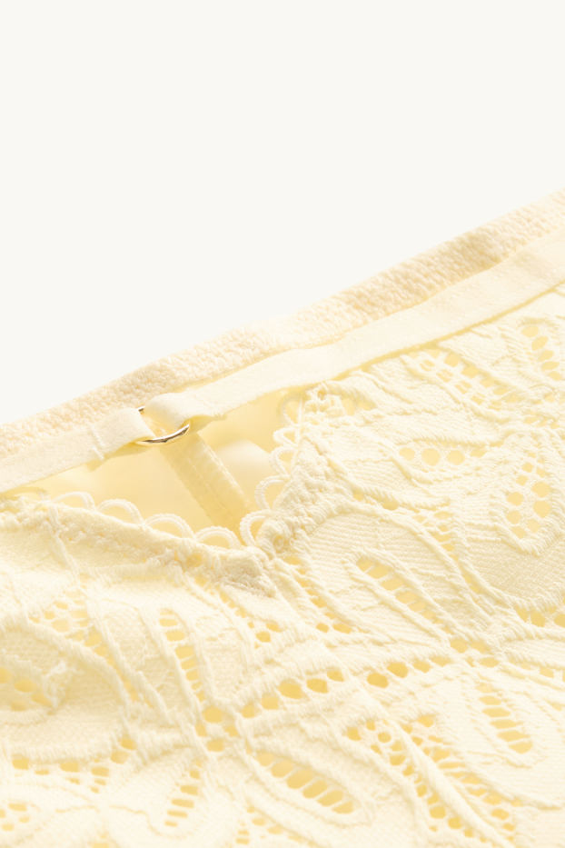 Dámské - Kalhotky hipster - světle žlutá