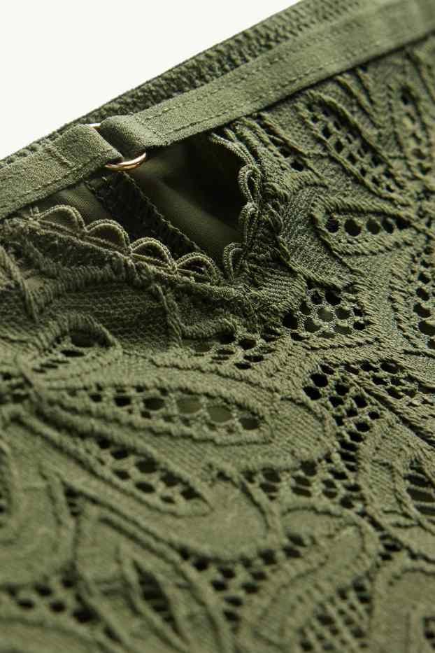 Dámské - Kalhotky hipster - tmavozelená