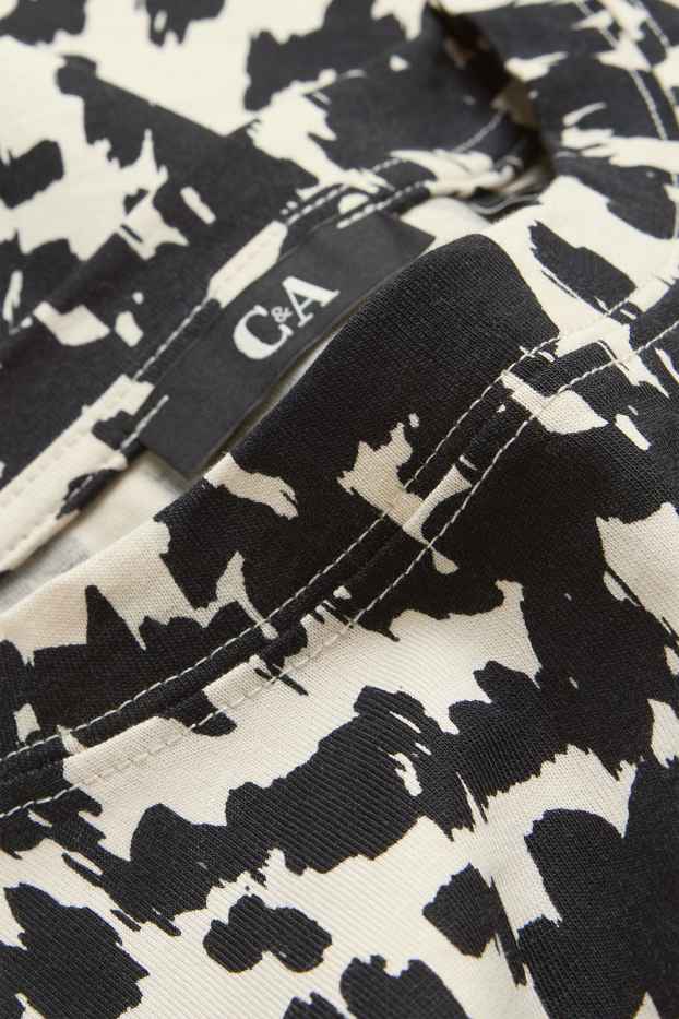 Femmes - T-shirt - relaxed fit - à motif - noir / blanc