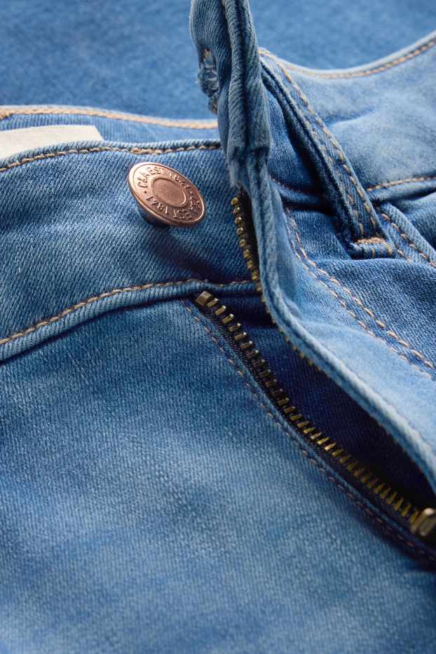 Damen - Crop Slim Jeans - Mid Waist - LYCRA® - jeansblau