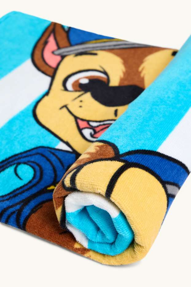 Copii - Băieți - Patrula cățelușilor - Chase, Rubble - prosop de plajă - albastru / alb