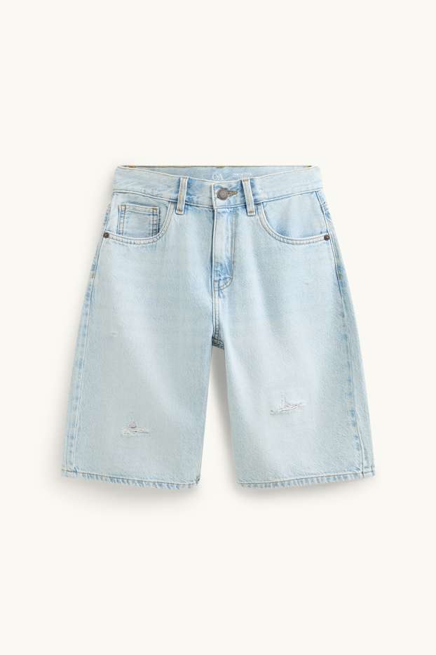 Enfants garçons - Bermudas en jean - jean bleu clair
