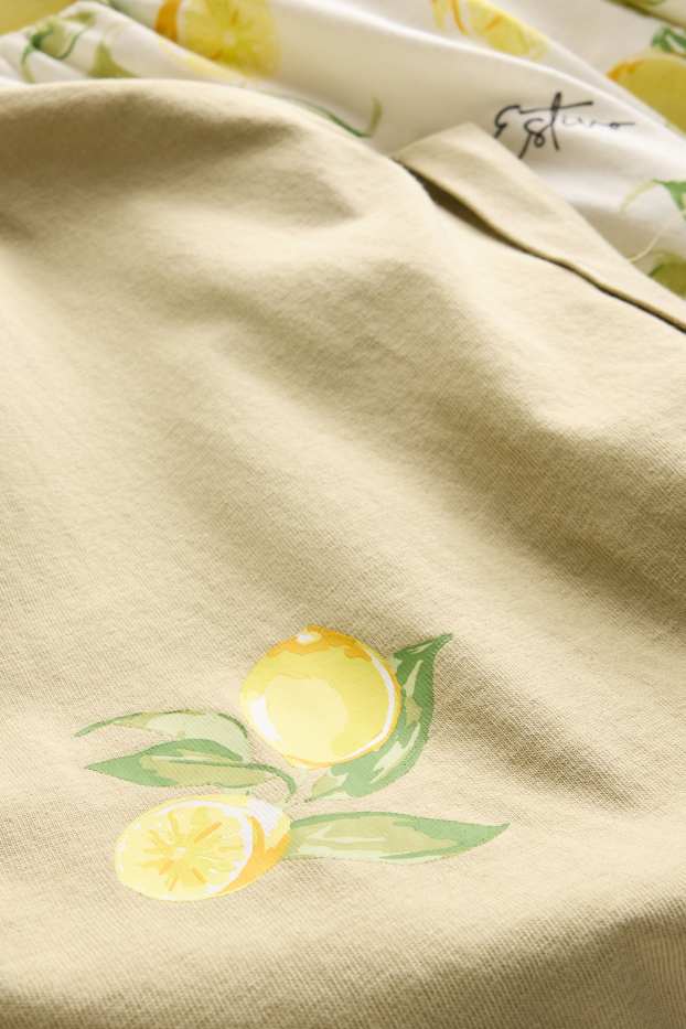 Dámské - Pyžamo - se vzorem - žlutá