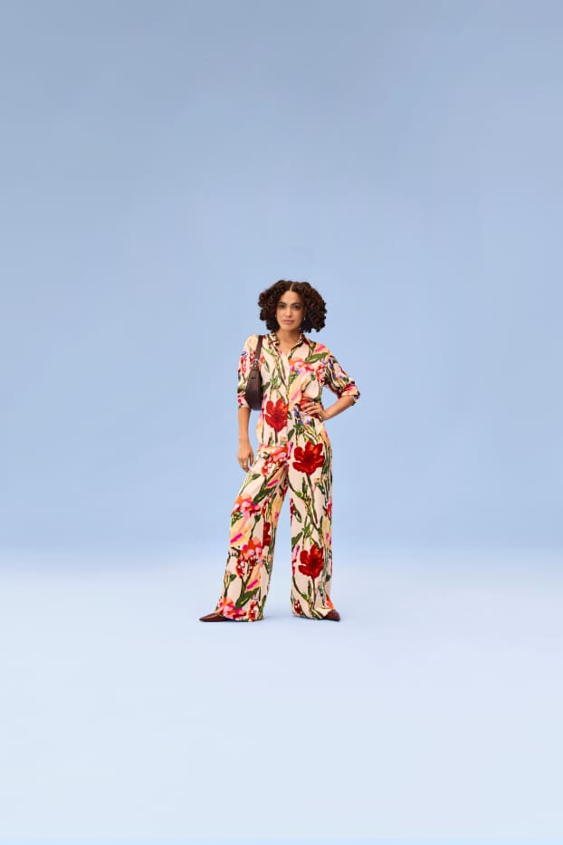 Damen - Bluse - geblümt - bunt