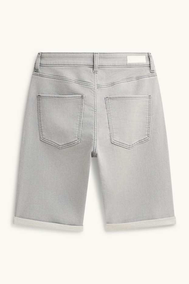 Mujer - Bermuda vaquera - mid waist - vaqueros - gris claro