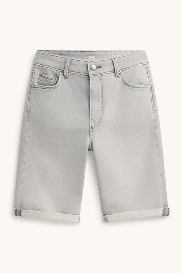 Mujer - Bermuda vaquera - mid waist - vaqueros - gris claro