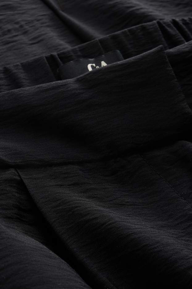 Mujer - Pantalón de tela - high waist - wide leg - negro