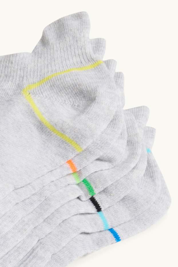 Copii - Băieți - Multipack 7 perechi - șosete sub gleznă - reiate - gri