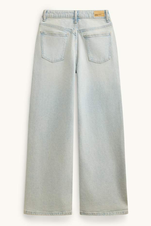 Children Girls - Wide leg jeans - light blue