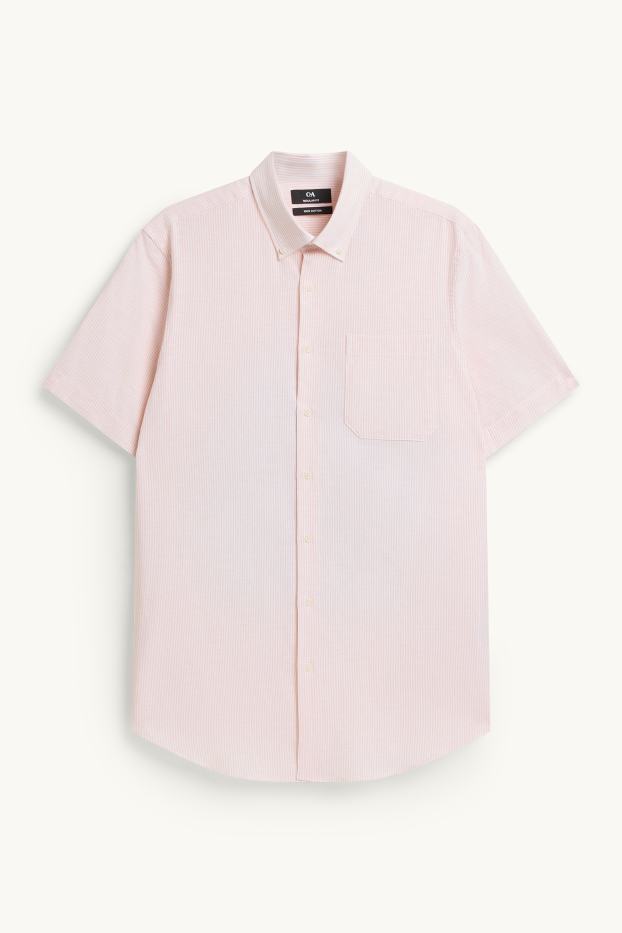 Hommes - Chemise - regular fit - col button-down - rose