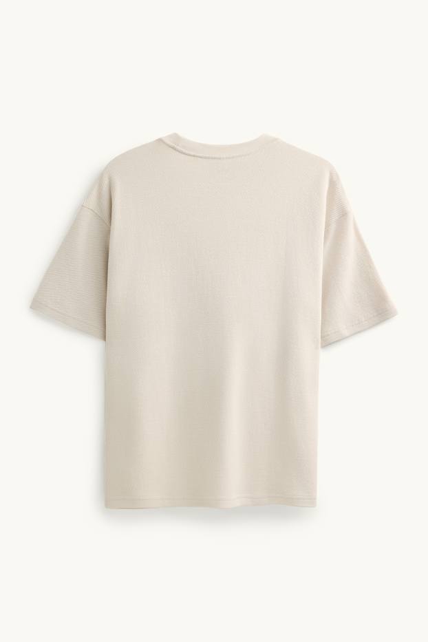 Bambini - T-shirt - tessuto tramato - beige