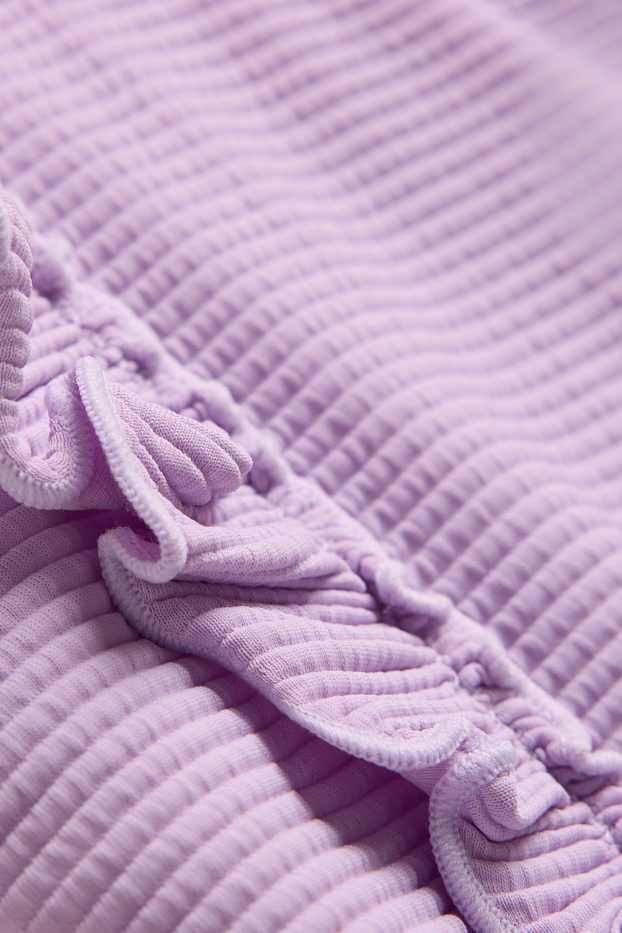 Enfants filles - Maillot de bain - finition côtelée - LYCRA® XTRA LIFE™ - violet