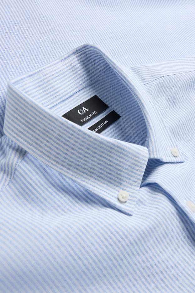 Hommes - Chemise - regular fit - col button-down - bleu clair