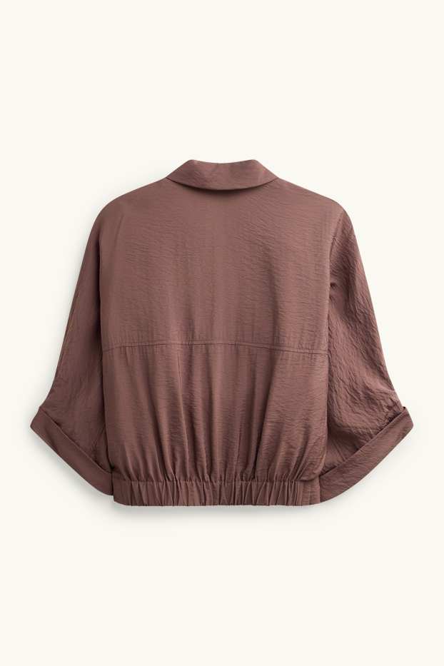 Dámské - Krátký blejzr - hnědá