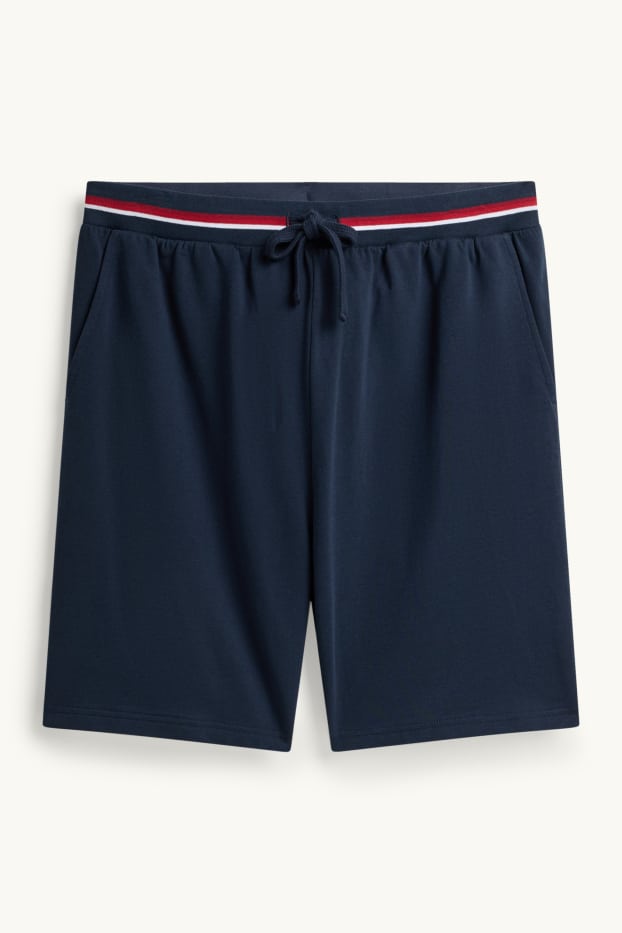 Hommes - Pyjashorts - bleu foncé