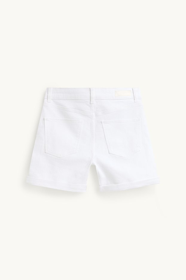 Femmes - Short en jean - mid waist - blanc
