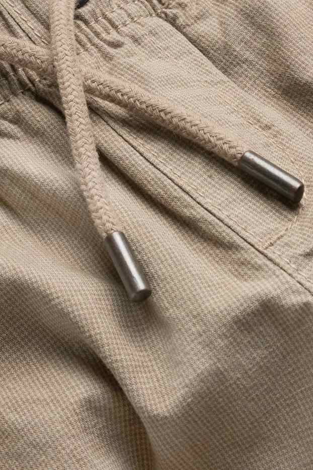 Enfants garçons - Bermuda - texturé - marron clair