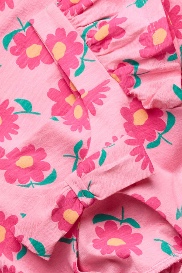 Kinderen: meisjes - Bloemen - jurk - fuchsiarood