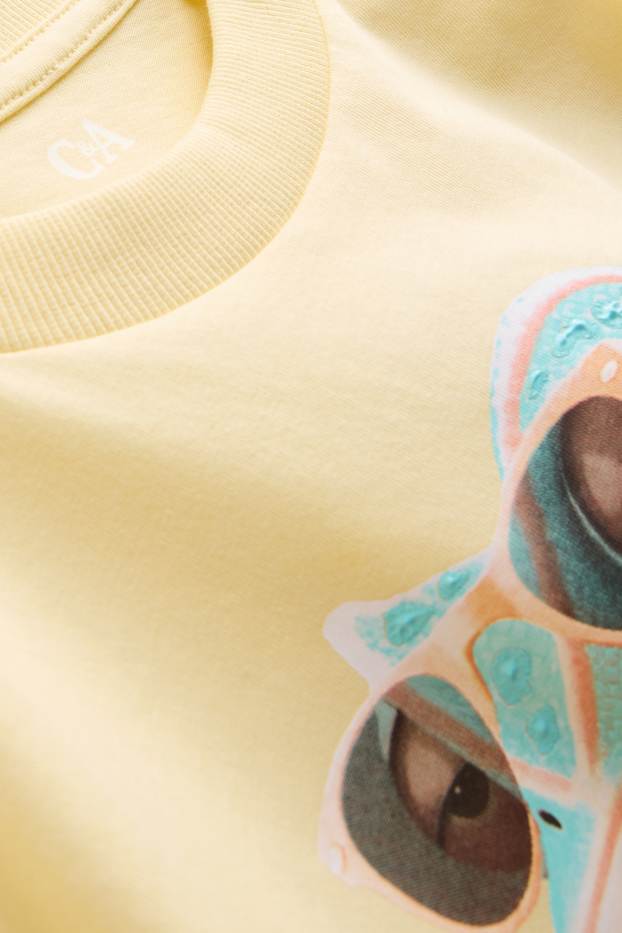 Kinder Buben - Chamäleon - Kurzarmshirt - gelb